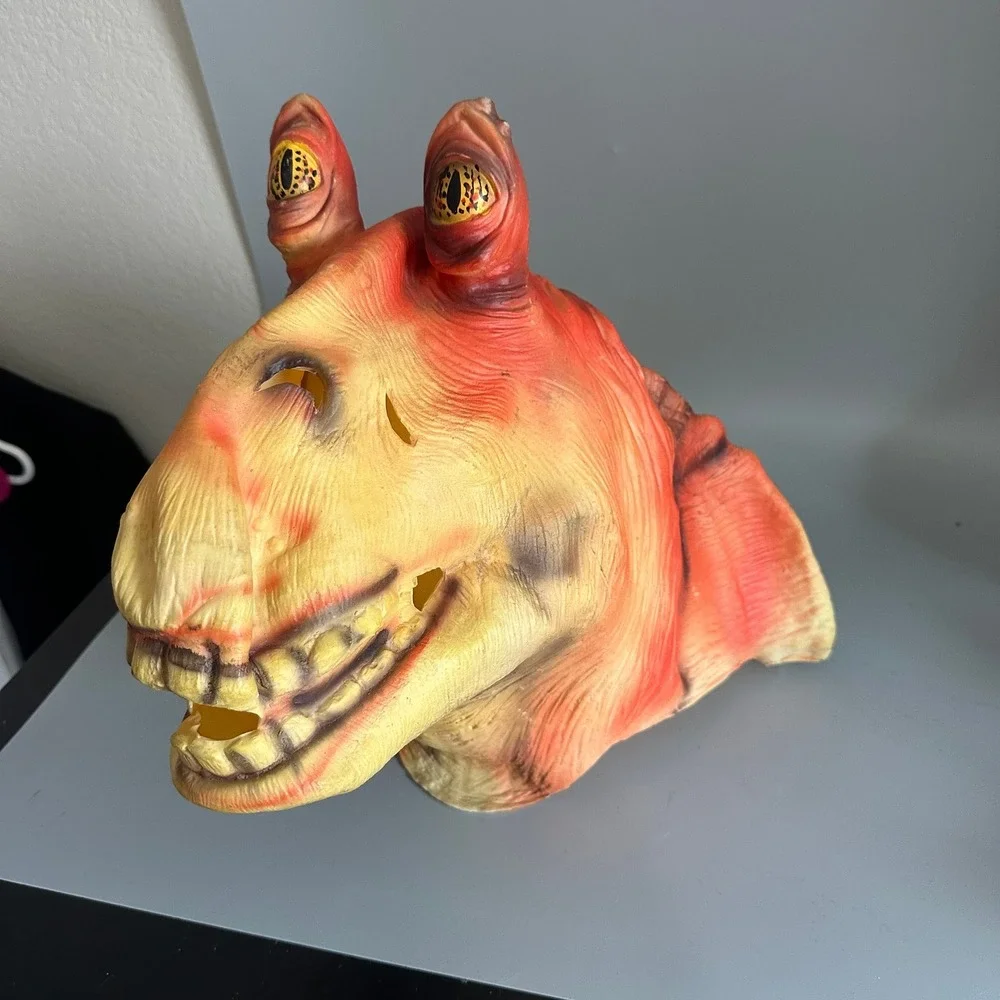 Star Wars Jar Jar Binks Latex Mask Vintage Lucasfilm Episode I Costume Gungan